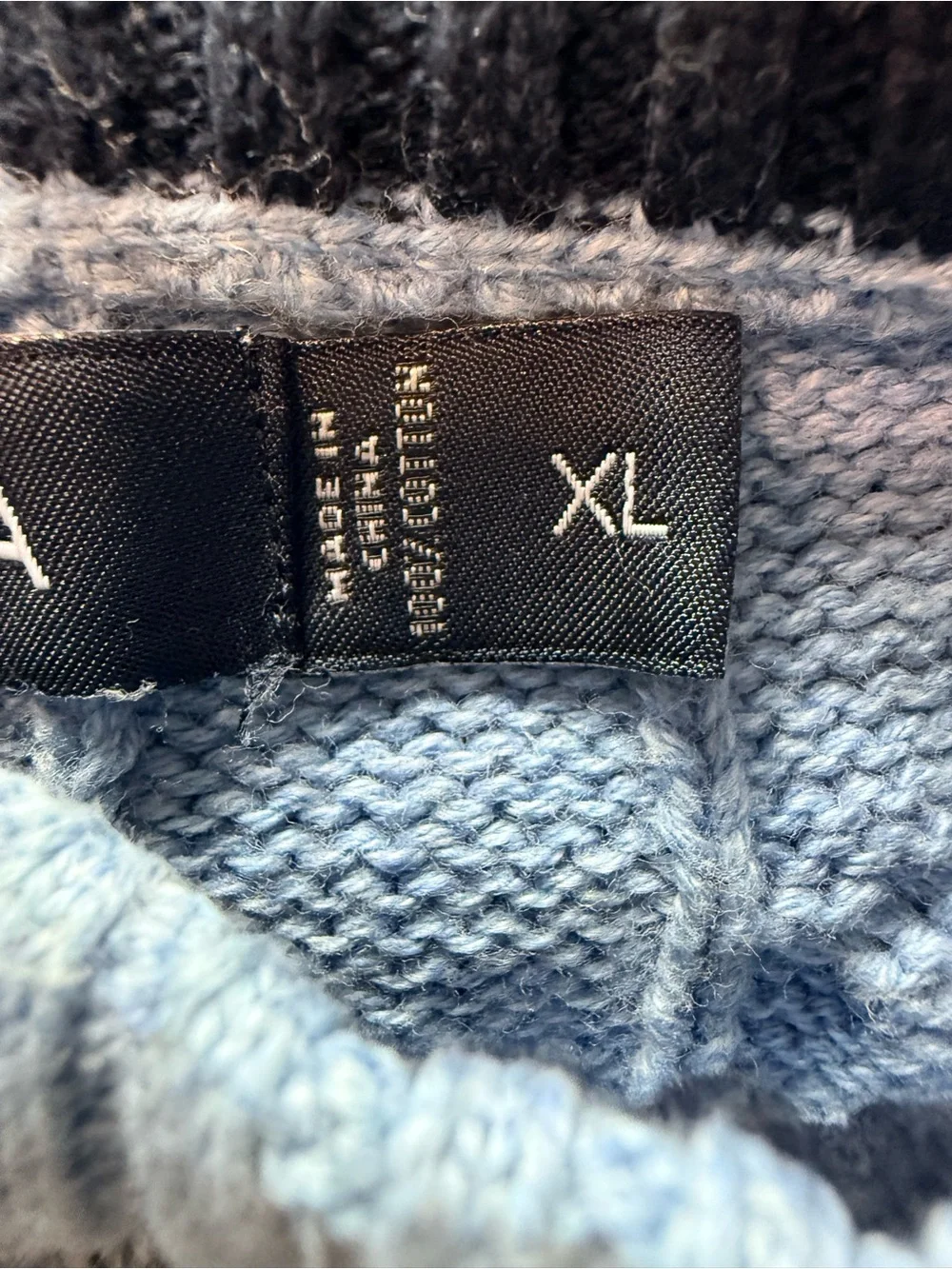 Nautica - Men's Light Blue Cable Knit Crewneck Sweater